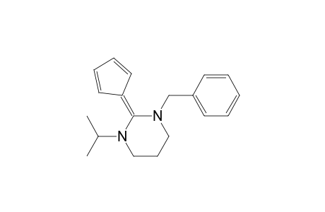 Pyrimidine, 2-(2,4-cyclopentadien-1-ylidene)hexahydro-1-(1-methylethyl)-3-(phenyl methyl)-
