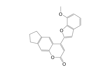 indeno[5,6-b]pyran-2(6H)-one, 7,8-dihydro-4-(7-methoxy-2-benzofuranyl)-