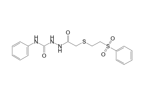 4-phenyl-1-{{[2-(phenylsulfonyl)ethyl]thio}acetyl}semicarbazide