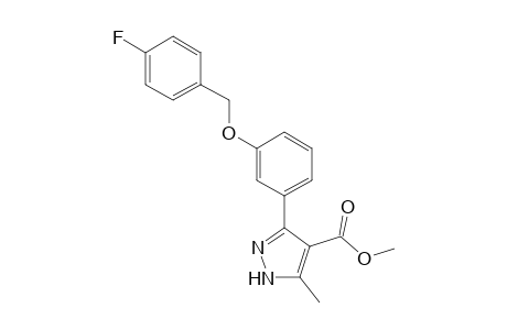 1H-Pyrazole-4-carboxylic acid, 3-[3-[(4-fluorophenyl)methoxy]phenyl]-5-methyl-, methyl ester