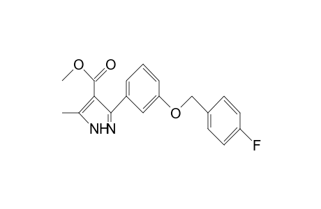 1H-Pyrazole-4-carboxylic acid, 3-[3-[(4-fluorophenyl)methoxy]phenyl]-5-methyl-, methyl ester