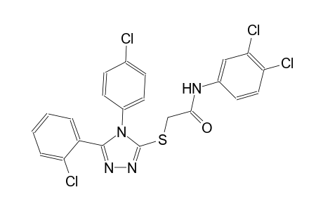 2-{[5-(2-chlorophenyl)-4-(4-chlorophenyl)-4H-1,2,4-triazol-3-yl]sulfanyl}-N-(3,4-dichlorophenyl)acetamide