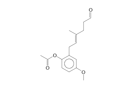 Acetic acid, 4-methoxy-2-(3-methyl-6-oxo-hex-2-enyl)-phenyl ester