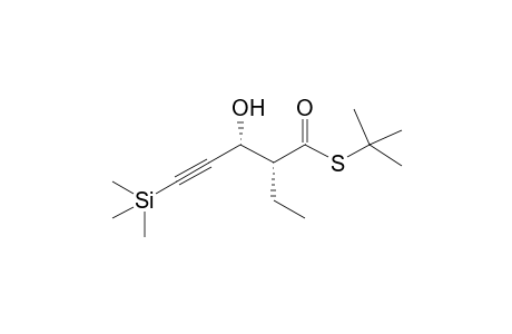 (2R,3R)-2-ethyl-3-hydroxy-5-trimethylsilyl-4-pentynethioic acid S-tert-butyl ester