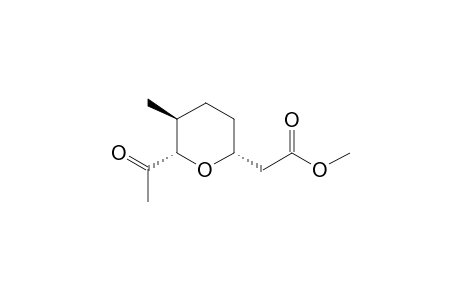 2-[(2R,5S,6S)-6-acetyl-5-methyl-2-oxanyl]acetic acid methyl ester