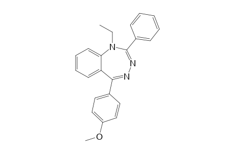 1-Ethyl-5-(4-methoxyphenyl)-2-phenyl-1H-1,3,4-benzotriazepine