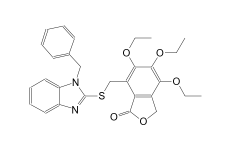 1(3H)-isobenzofuranone, 4,5,6-triethoxy-7-[[[1-(phenylmethyl)-1H-benzimidazol-2-yl]thio]methyl]-