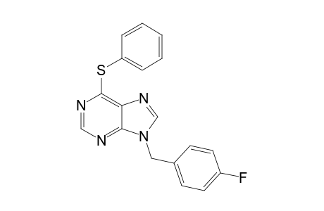 9-(p-Fluorobenzyl)-6-[phenylthio]-9H-purine