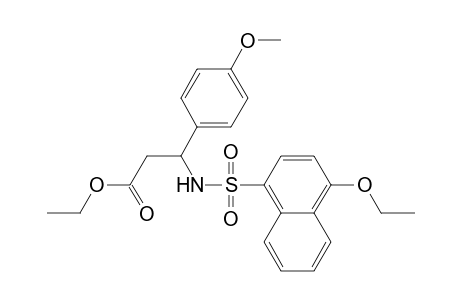 3-[(4-ethoxy-1-naphthalenyl)sulfonylamino]-3-(4-methoxyphenyl)propanoic acid ethyl ester
