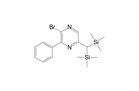 5-(Bis(trimethylsilyl)methyl)-2-bromo-3-phenylpyrazine