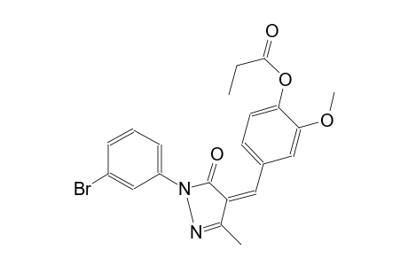 3H-pyrazol-3-one, 2-(3-bromophenyl)-2,4-dihydro-4-[[3-methoxy-4-(1-oxopropoxy)phenyl]methylene]-5-methyl-, (4Z)-