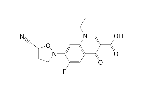 7-(5-cyano-1,2-oxazolidin-2-yl)-1-ethyl-6-fluoranyl-4-oxidanylidene-quinoline-3-carboxylic acid