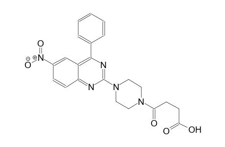 1-piperazinebutanoic acid, 4-(6-nitro-4-phenyl-2-quinazolinyl)-gamma-oxo-