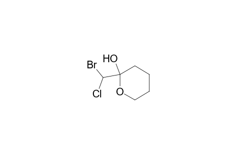 2-(Bromochloromethyl)-2-hydroxytetrahydropyran