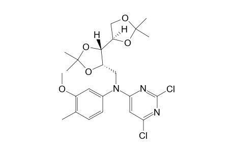 2,3: 4,5-bis[O-(1'-Methylethylidene)-1-deoxy-1-[(2",6"-dichloropyrimidin-4"-yl)-(3"'-methoxy-4'"-methylphenyl)amino]-D-ribitol