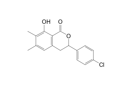 3-(4-Chlorophenyl)-8-hydroxy-6,7-dimethyl-3,4-dihydroisochroman-1-one