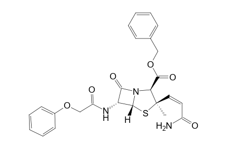 4-Thia-1-azabicyclo[3.2.0]heptane-2-carboxylic acid, 3-(3-amino-3-oxo-1-propenyl)-3-methyl-7-oxo-6-[(phenoxyacetyl)amino]-, phenylmethyl ester, [2S-[2.alpha.,3.beta.(Z),5.alpha.,6.beta.]]-