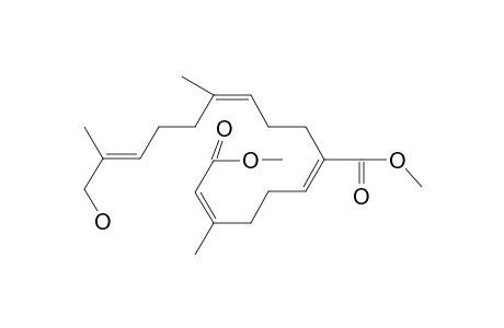 Dimethyl(2E,6Z)-2-[(3'Z,7'E)-9'-hydroxy-4',8'-dimethylnona-3',7'-dienyl]-6-methylocta-2,6-dienedioate