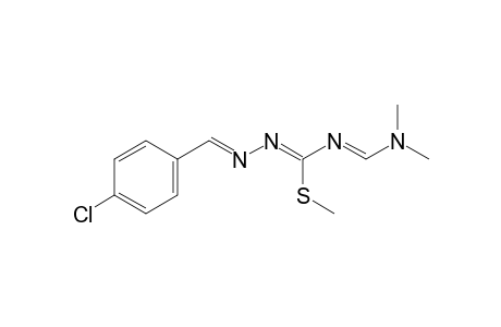 1-(p-chlorobenzylidene)-4-[(dimethylamino)methylene]-3-methyl-3-thioisosemicrabazide