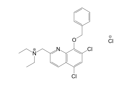 8-(BENZYLOXY)-5,7-DICHLORO-2-[(DIETHYLAMINO)METHYL]QUINOLINE, MONOHYDROCHLORIDE