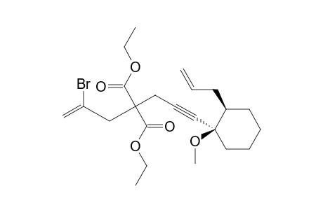 cis-1-[6'-Bromo-4',4'-bis(ethoxycarbonyl)-6'-heptene-1'-ynyl]-1-methoxy-2-(2"-propenyl)cyclohexane