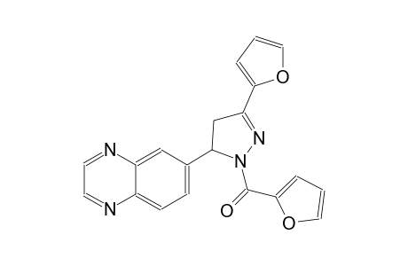 quinoxaline, 6-[3-(2-furanyl)-1-(2-furanylcarbonyl)-4,5-dihydro-1H-pyrazol-5-yl]-
