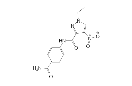 N-[4-(aminocarbonyl)phenyl]-1-ethyl-4-nitro-1H-pyrazole-3-carboxamide