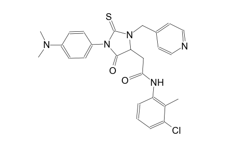 N-(3-chloro-2-methylphenyl)-2-[1-[4-(dimethylamino)phenyl]-5-oxo-3-(4-pyridinylmethyl)-2-thioxo-4-imidazolidinyl]acetamide