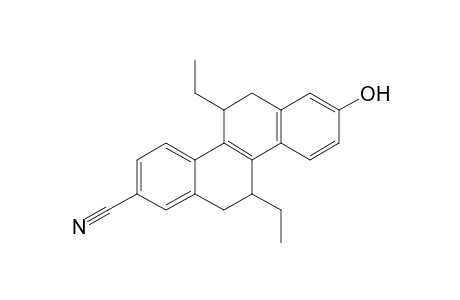 2-Cyano-5,11-trans-diethyl-5,6,11,12-tetrahydrochrysen-8-ol