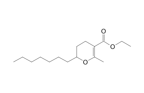 2-Heptyl-5-(ethoxycarbonyl)-6-methyl-3,4-dihydro-2H-pyran