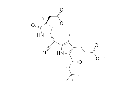 (2R,4E)-9-tert-Butoxycarbonyl-5-cyano-8-(2-methoxycarbonylethyl)-2-methoxycarbonylmethyl-2,7-dimethyl-2,3-dihydrodipyrrin-1(10)-one