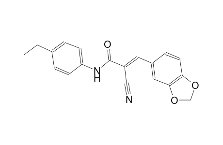 (2E)-3-(1,3-benzodioxol-5-yl)-2-cyano-N-(4-ethylphenyl)-2-propenamide