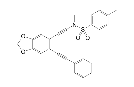 N,4-dimethyl-N-((6-(phenylethynyl)benzo[d][1,3]dioxol-5-yl)ethynyl)benzene-sulfonamide