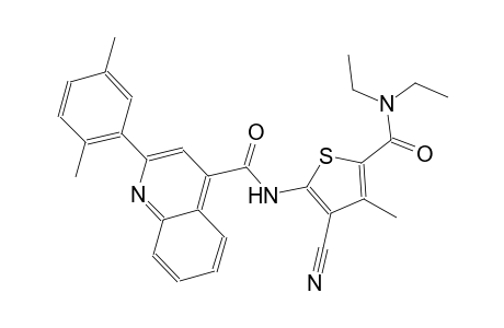 N-{3-cyano-5-[(diethylamino)carbonyl]-4-methyl-2-thienyl}-2-(2,5-dimethylphenyl)-4-quinolinecarboxamide