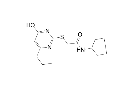 N-cyclopentyl-2-[(4-hydroxy-6-propyl-2-pyrimidinyl)sulfanyl]acetamide