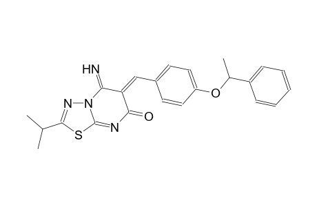 7H-[1,3,4]thiadiazolo[3,2-a]pyrimidin-7-one, 5,6-dihydro-5-imino-2-(1-methylethyl)-6-[[4-(1-phenylethoxy)phenyl]methylene]-, (6Z)-
