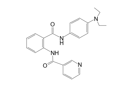 3-Pyridinecarboxamide, N-[2-[[[4-(diethylamino)phenyl]amino]carbonyl]phenyl]-