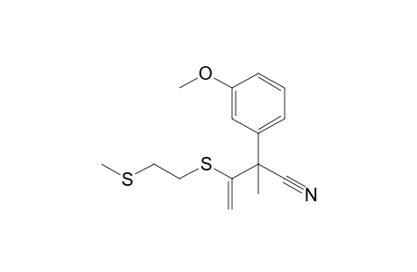 2-(3'-Methoxyphenyl)-3-(1",4"-dithiapentyl)-but-3-enyl-2-cyanide