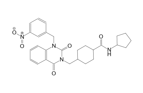 N-cyclopentyl-4-[(1-(3-nitrobenzyl)-2,4-dioxo-1,4-dihydro-3(2H)-quinazolinyl)methyl]cyclohexanecarboxamide