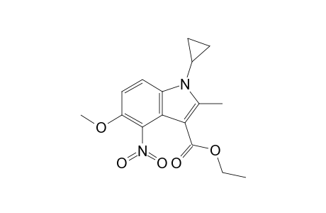 1-cyclopropyl-5-methoxy-2-methyl-4-nitro-3-indolecarboxylic acid ethyl ester