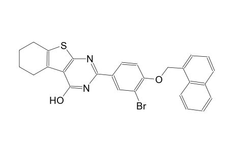 2-[3-bromanyl-4-(naphthalen-1-ylmethoxy)phenyl]-5,6,7,8-tetrahydro-3H-[1]benzothiolo[2,3-d]pyrimidin-4-one