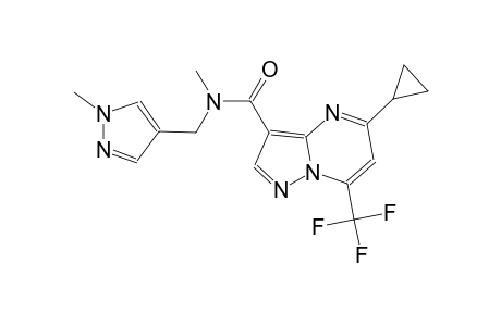 5-cyclopropyl-N-methyl-N-[(1-methyl-1H-pyrazol-4-yl)methyl]-7-(trifluoromethyl)pyrazolo[1,5-a]pyrimidine-3-carboxamide