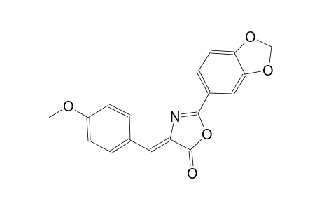 5(4H)-oxazolone, 2-(1,3-benzodioxol-5-yl)-4-[(4-methoxyphenyl)methylene]-, (4Z)-