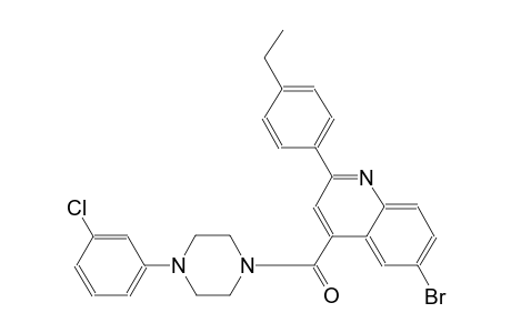 6-bromo-4-{[4-(3-chlorophenyl)-1-piperazinyl]carbonyl}-2-(4-ethylphenyl)quinoline