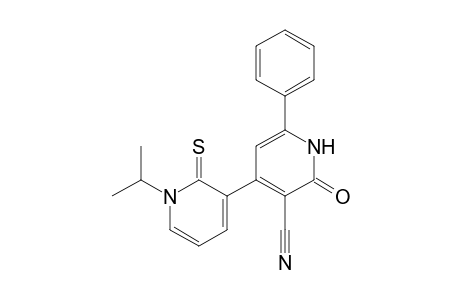 2-Oxidanylidene-6-phenyl-4-(1-propan-2-yl-2-sulfanylidene-pyridin-3-yl)-1H-pyridine-3-carbonitrile