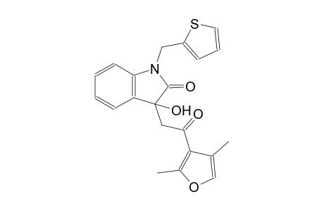 2H-indol-2-one, 3-[2-(2,4-dimethyl-3-furanyl)-2-oxoethyl]-1,3-dihydro-3-hydroxy-1-(2-thienylmethyl)-