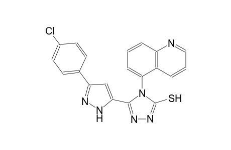 4H-1,2,4-triazole-3-thiol, 5-[3-(4-chlorophenyl)-1H-pyrazol-5-yl]-4-(5-quinolinyl)-