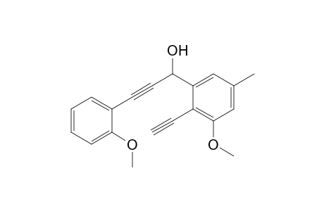 1-(2-Ethynyl-3-methoxy-5-methylphenyl)-3-(2-methoxyphenyl)prop-2-yn-1-ol