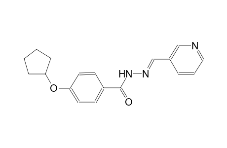 4-(cyclopentyloxy)-N'-[(E)-3-pyridinylmethylidene]benzohydrazide