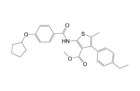 methyl 2-{[4-(cyclopentyloxy)benzoyl]amino}-4-(4-ethylphenyl)-5-methyl-3-thiophenecarboxylate